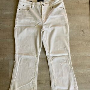 WHITE FLARE JEANS -TALBOTS BRAND